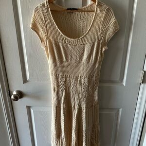 Lauren Ralph Lauren Beige Knit Midi Dress